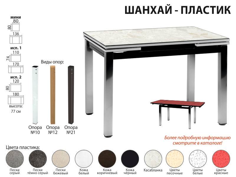 стол обеденный шанхай пластик в Череповце