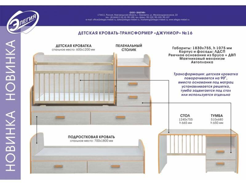 кровать-трансформер джуниор в Череповце