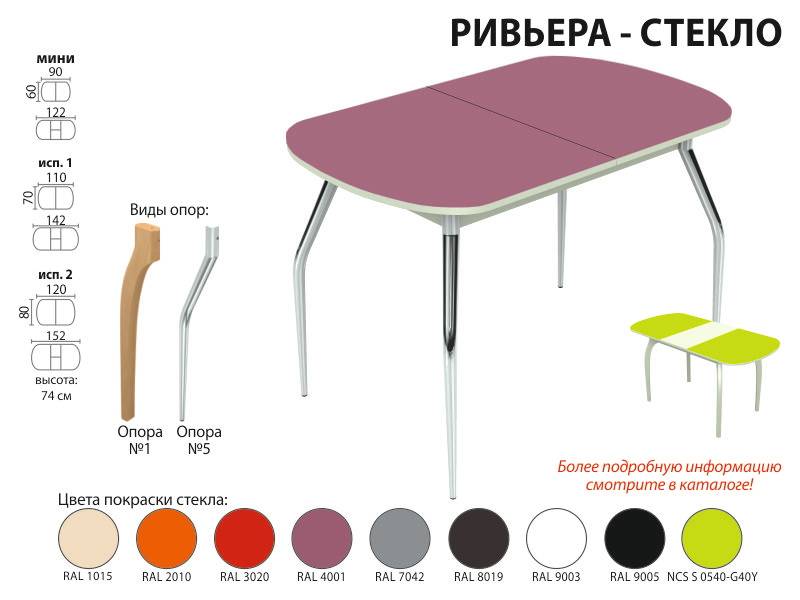 стол обеденный ривьера стекло в Череповце