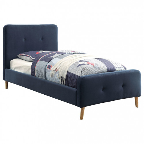 кровать button tufted flannelette navy 140х200 в Череповце