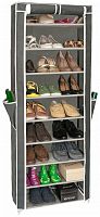 этажерка для обуви artmoon "carrie", с нетканым чехлом, 9 полок, цвет: серый в Череповце