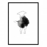 постер watercolor lamb черный в Череповце