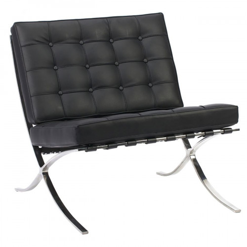 кресло barcelona chair экокожа черное в Череповце