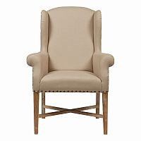 кресло мягкое с ушами french wing chair бежевое в Череповце