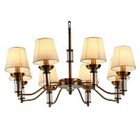 люстра walters 8 от delight collection прозрачная/бежевая/латунь в Череповце