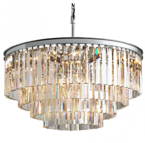 люстра odeon 4 rings silver прозрачное стекло прозрачная, серебро в Череповце