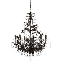 люстра 19th c. rococo iron & smoke crystal round чёрная в Череповце