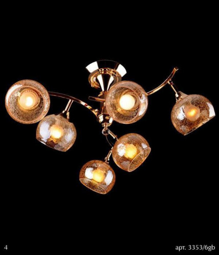 потолочная люстра eurosvet 3353/6н удалить золото/коричневая в Череповце