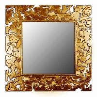 зеркало золотое квадратное 75х75 см с декором камуфляж camouflage в Череповце