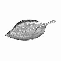 тарелка декор. лист цвет серебро 30*15,5*2см в Череповце