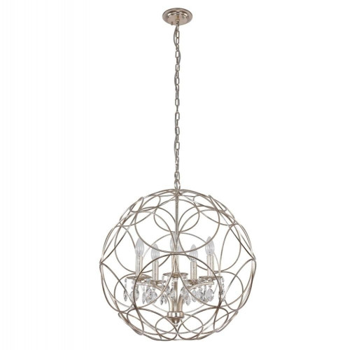 подвесная люстра crystal lux aria sp5 silver в Череповце