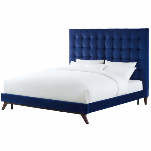кровать eden 90х200 синий велюр р в Череповце
