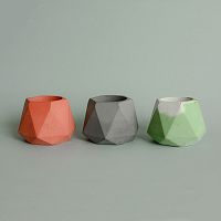 подсвечник из бетона серый eco линту, 6 см в Череповце