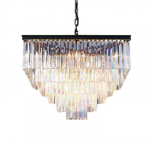 люстра odeon square 80 черное основание, прозрачное стекло в Череповце