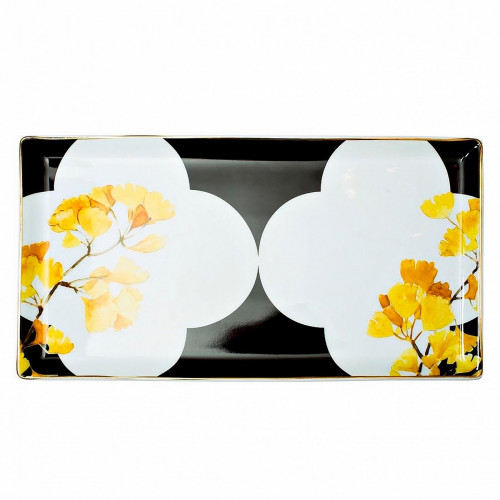 поднос с рисунком желтые цветы 32х17 см в Череповце