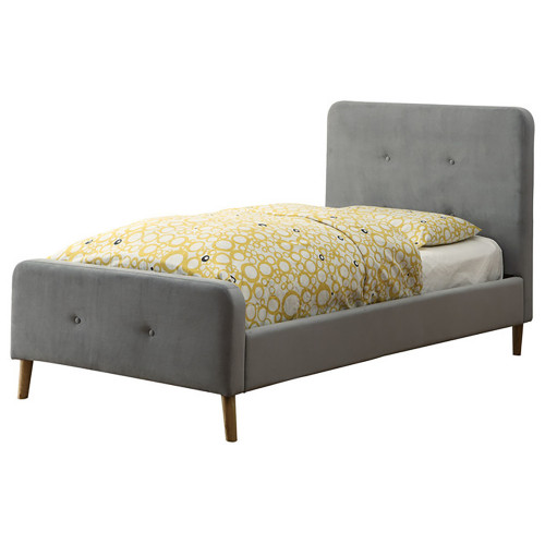 кровать button tufted flannelette gray 140х200 в Череповце