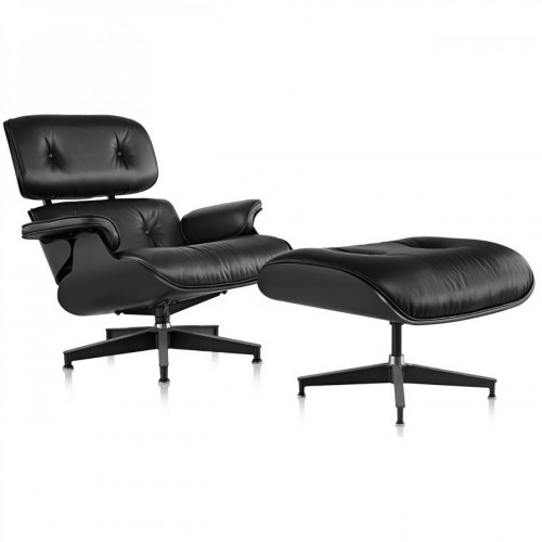 кресло eames style lounge chair черное в Череповце