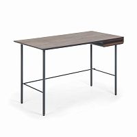 стол mahon desk ореховый шпон, mdf матовый графит в Череповце