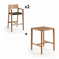комплект мебели: стол и 2 стула pack 612 cybille от la forma (ex julia grup) в Череповце