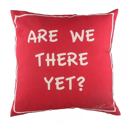 подушка с надписью are we there yet? в Череповце