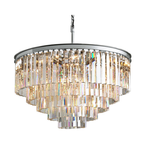 люстра odeon 5 rings chrome серая, прозрачное стекло в Череповце