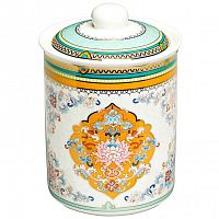 банка для хранения с крышкой с желтым рисунком 800 мл в Череповце