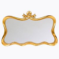 зеркало золотое горизонтальное в изогнутой раме с лентами марсель в Череповце