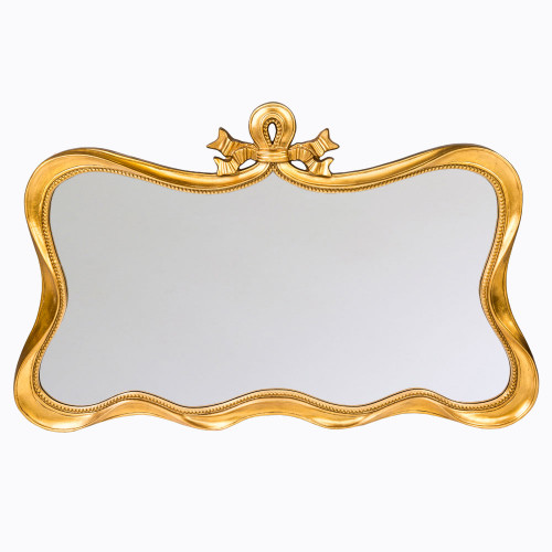 зеркало золотое горизонтальное в изогнутой раме с лентами марсель в Череповце