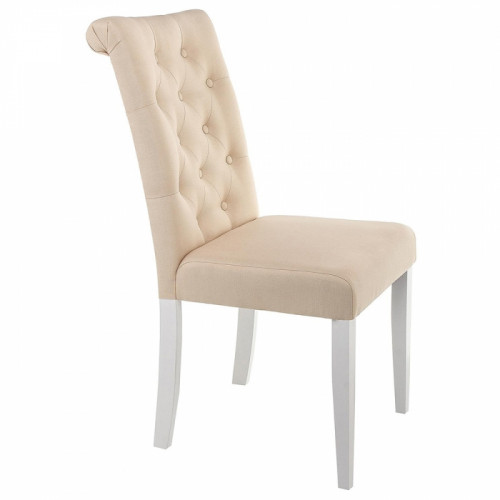 стул деревянный amelia white / fabric cream в Череповце