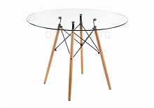 стол стеклянный nixon (eames style) натуральное дерево в Череповце