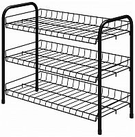 этажерка для обуви inhome эти1 с 3 полками 660х280х520мм и с нагрузкой до 20 кг, черный в Череповце