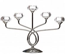 канделябр серебряный металлический на 5 свечей, 50 см в Череповце