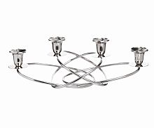 подсвечник металлический серебряный на 4 свечи katie, 34 см в Череповце