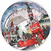 тарелка сувенирная спасская башня в Череповце