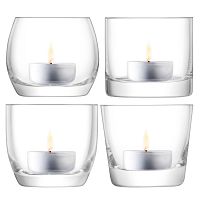 набор подсвечников стеклянный lulu, 6,5 см, 4 штуки в Череповце