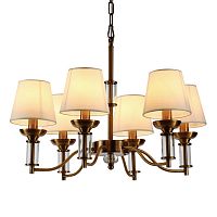 люстра walters 6 от delight collection прозрачная/бежевая/латунь в Череповце