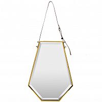зеркало на ремне золотое шестиугольное 50х67 см в Череповце