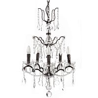 люстра maria theresa grande 5 lamps чёрная, прозрачная в Череповце