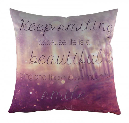 подушка с принтом keep smiling в Череповце