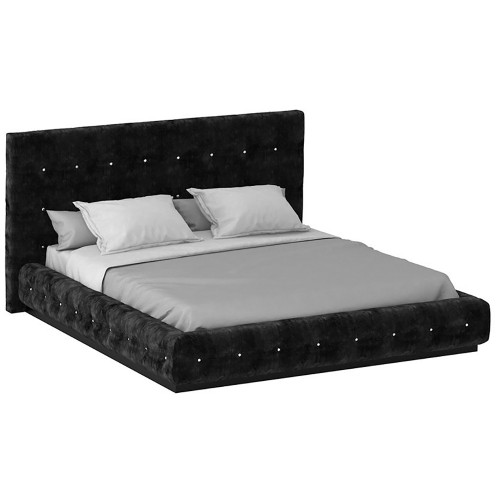 кровать двуспальная 160х200 черная kristal black в Череповце