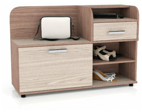 тумба для обуви пэ пять 1050, цвет ясень шимо светлый/ясень шимо тёмный в Череповце