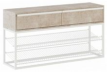 консоль обувница, 1150*300*800, белый муар, лдсп (камень светлый) в Череповце