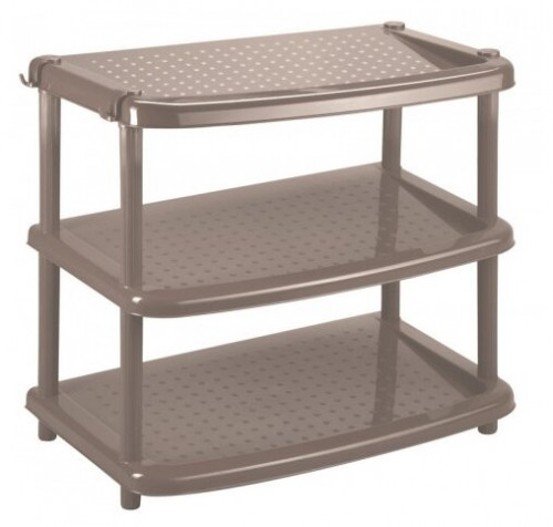 этажерка для обуви "паола" 3 полки 490х310х545 мм (коричневый) в Череповце