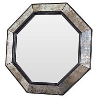 зеркало венецианское восьмиугольное черное в состаренной раме black swan в Череповце