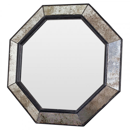 зеркало венецианское восьмиугольное черное в состаренной раме black swan в Череповце