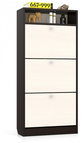 тумба для обуви мд-3, цвет венге/дуб в Череповце