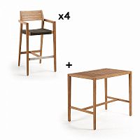 комплект мебели: стол и 4 стула pack 614 cybille от la forma (ex julia grup) в Череповце
