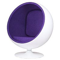 кресло eero ball chair бело-фиолетовое в Череповце