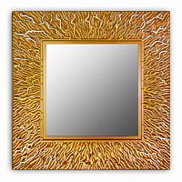 зеркало золотое квадратное 74х74 см с декором коралл coral в Череповце