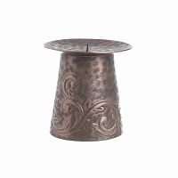 подсвечник металлический медный с резьбой, 12 см в Череповце